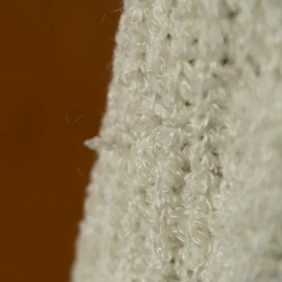 Goudchaux Maison Blanche ? Cream Boucle Knitted Cardigan Sweater womens M/L - Picture 11 of 13